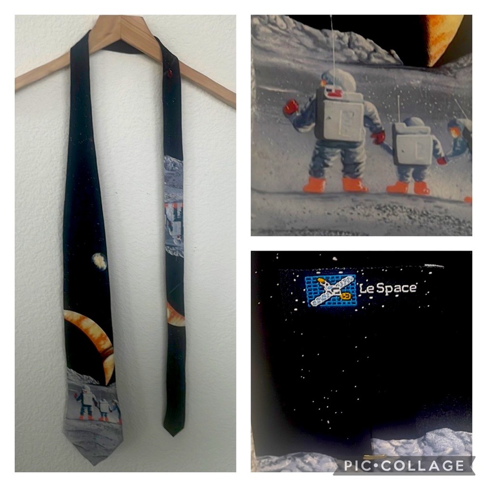 Le Space 100% Imported Silk Space Tie